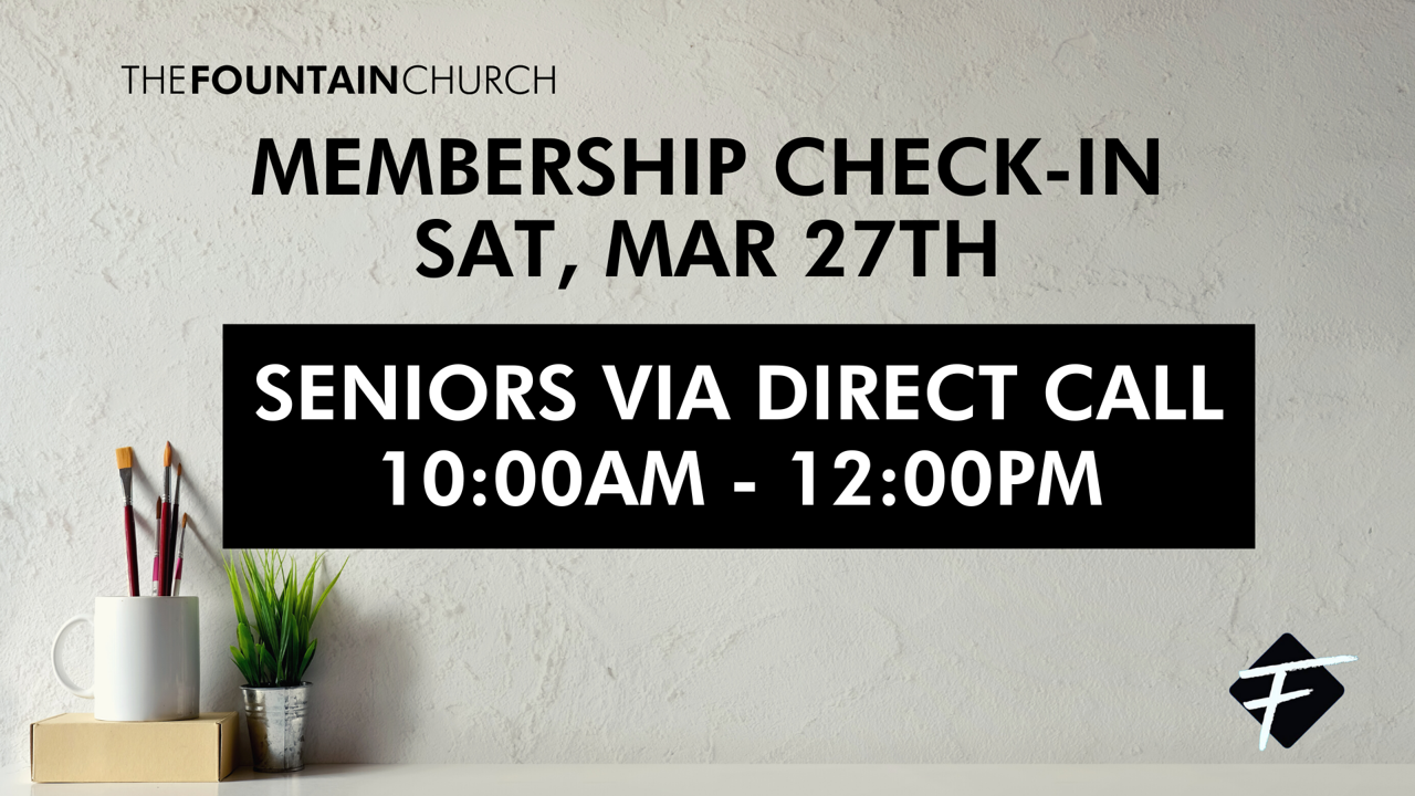 Fountain Membership Check-in - Seniors