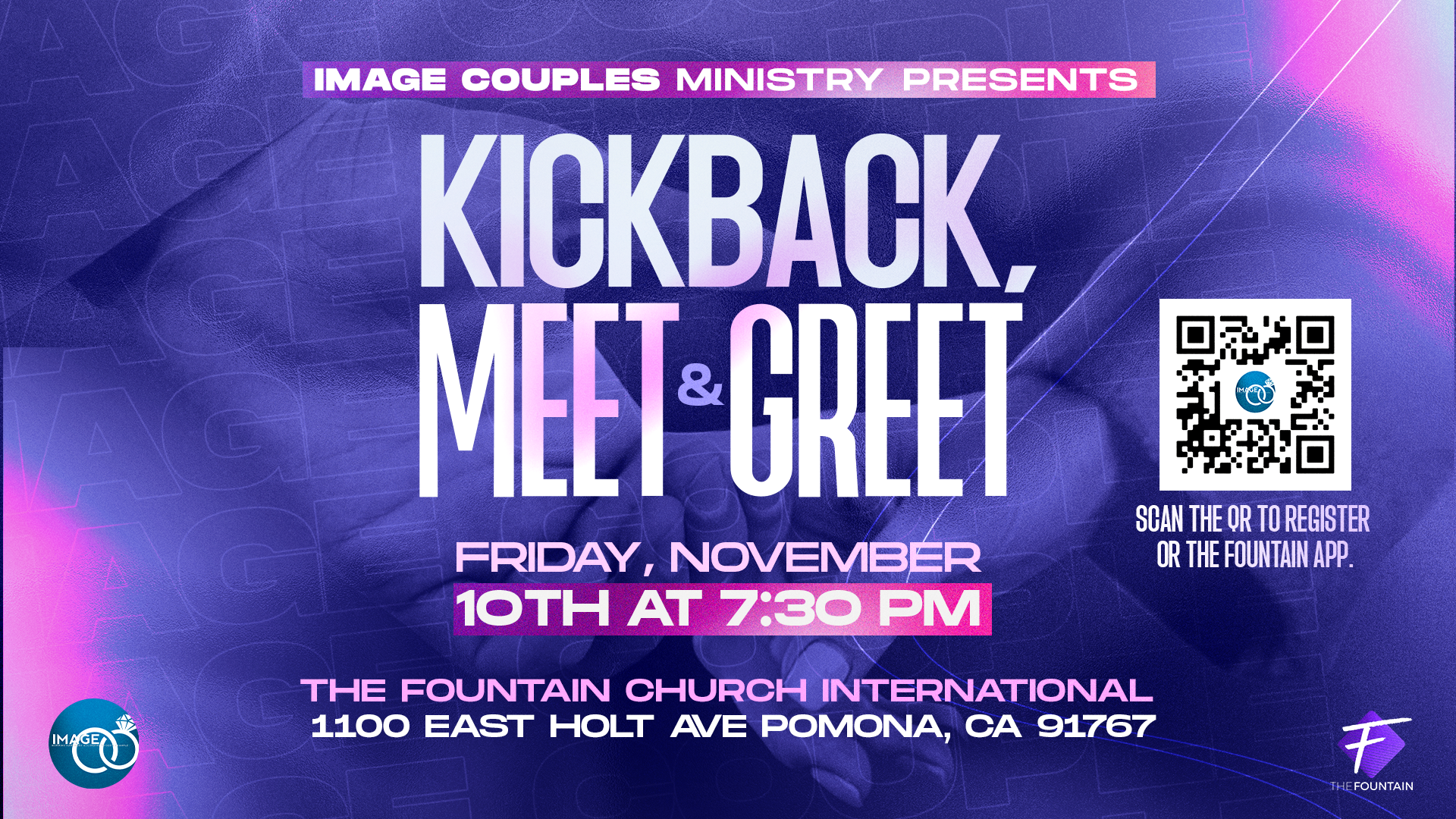 IMAGE Couples Ministry presents Kickback, Meet & Greet