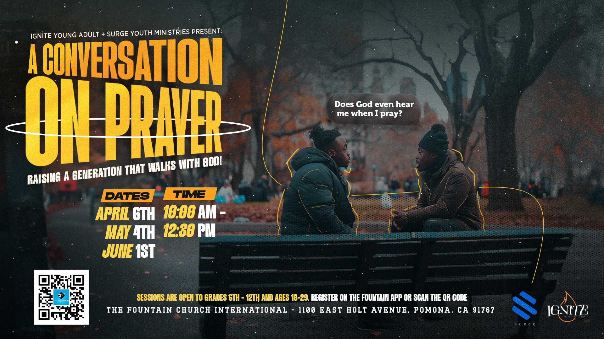 IGNITE and Surge presents A Conversation on Prayer: Raising a generation that walks with God