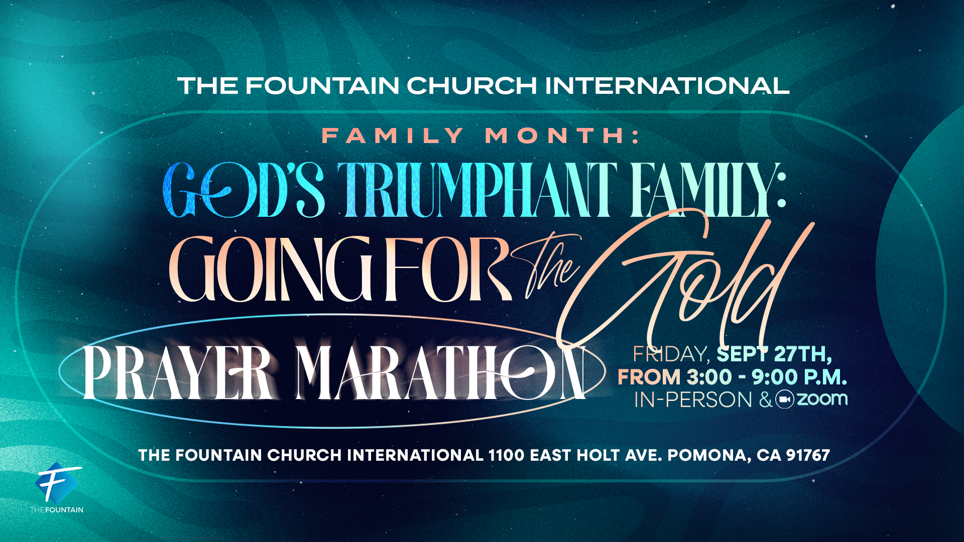 Prayer Marathon -Family Month: God’s Triumphant Family: Going For The Gold