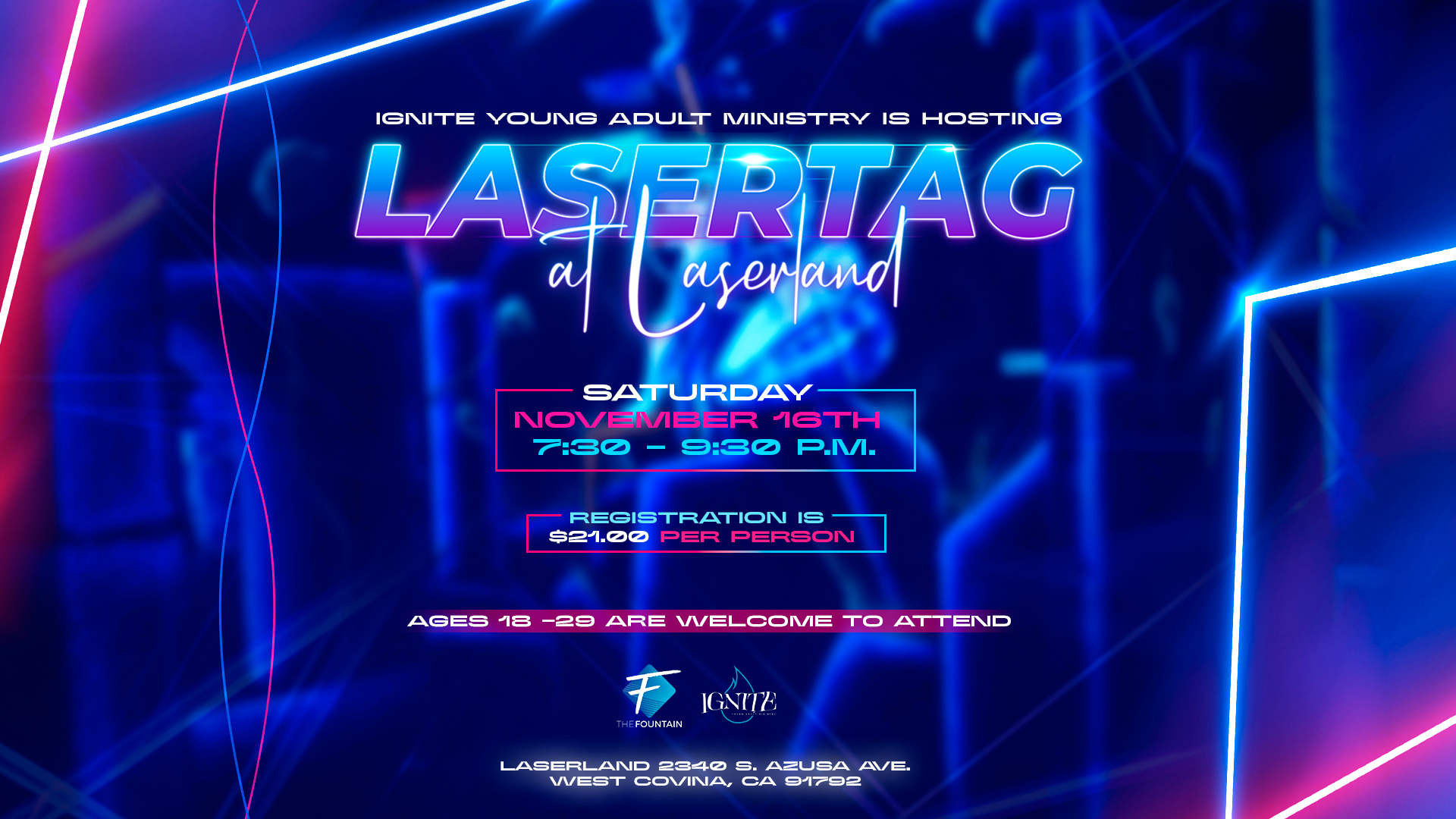 IGNITE Young Adult Lasertag at Laserland